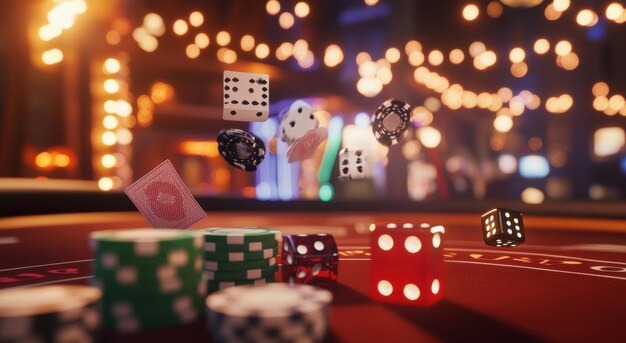 Live casino studio with multiple camera feeds